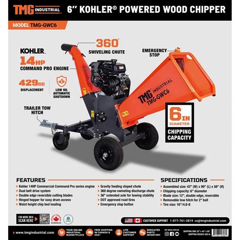 tmg industrial 6 wood chipper